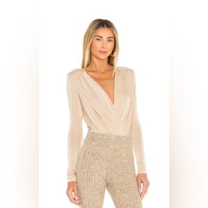 Free People Cream Long Sleeve Top